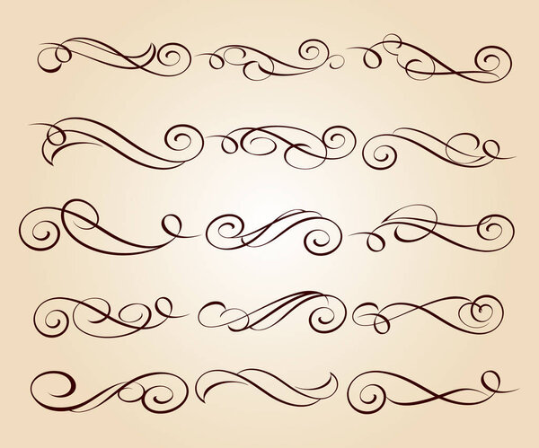 Элементы декора. Векторная иллюстрация. Браун на бежевом
.