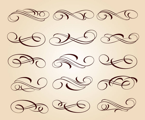 Элементы декора. Векторная иллюстрация. Браун на бежевом
.