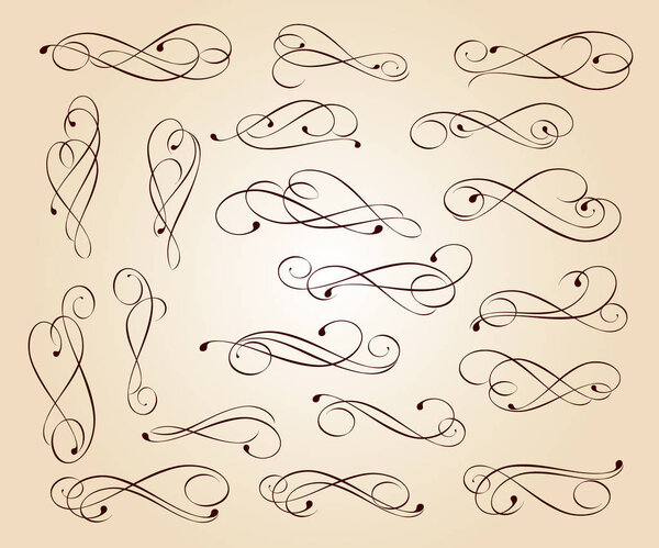 Элементы декора. Векторная иллюстрация. Браун на бежевом
.
