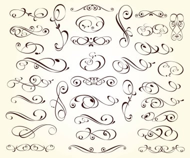 Zarif tasarım unsurları. Vektör çizim.