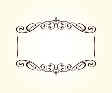 Vektör dekoratif retro çerçeve . Metin için yer.