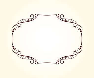 Vektör dekoratif retro çerçeve . Metin için yer.