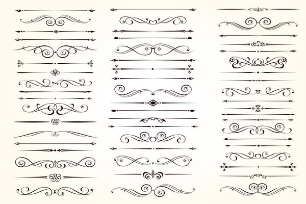 Set of text delimiters for your projects. Vector illustration.