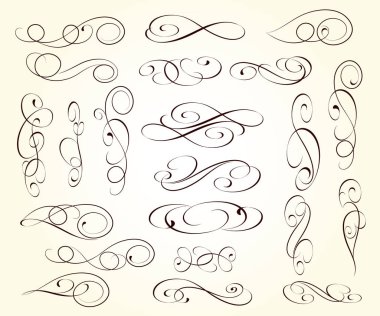 Zarif tasarım unsurları. Vektör çizim.