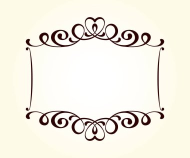 Vektör dekoratif retro çerçeve . Metin için yer.