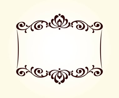 Vektör dekoratif retro çerçeve . Metin için yer.