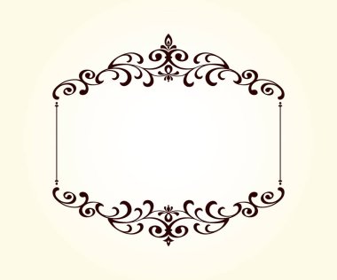 Çerçeve zarif antika. Vektör illüstrasyonu.