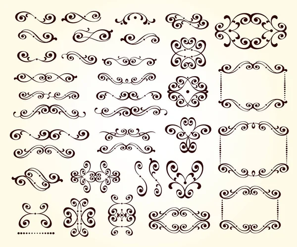 Ensemble Éléments Décoratifs Pour Conception Isolée Modifiable — Image vectorielle