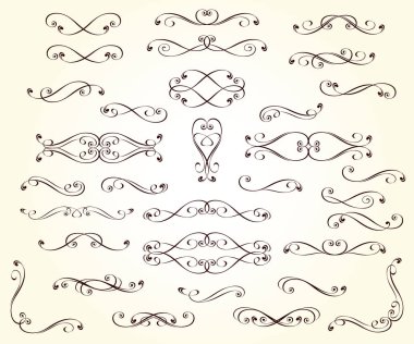 Zarif tasarım unsurları. Vektör çizim.