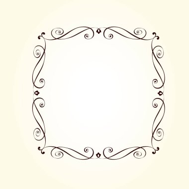 Vektör dekoratif retro çerçeve . Metin için yer.