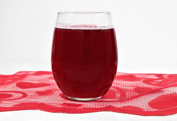 Stemless Wineglass Valentine Mockup com espumante vinho tinto — Fotografia de Stock