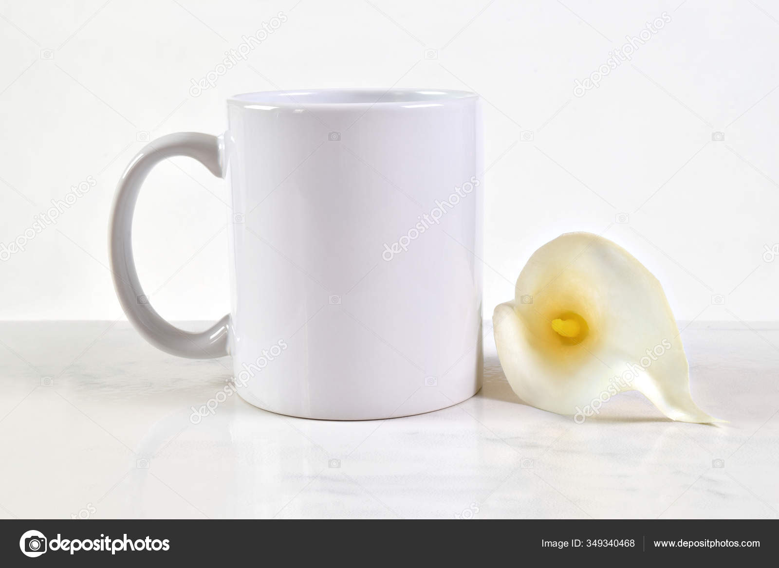 Download Blank White Mug Mockup Featuring White Coffee Cup Next Beautiful Stock Photo Image By C Melissa6980 349340468