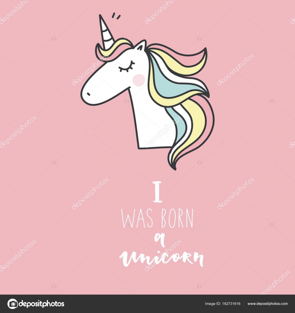 Cute unicorn print — Stock Vector © Webmuza #162731616