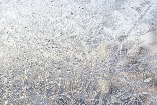 Vidro congelado janela — Fotografia de Stock
