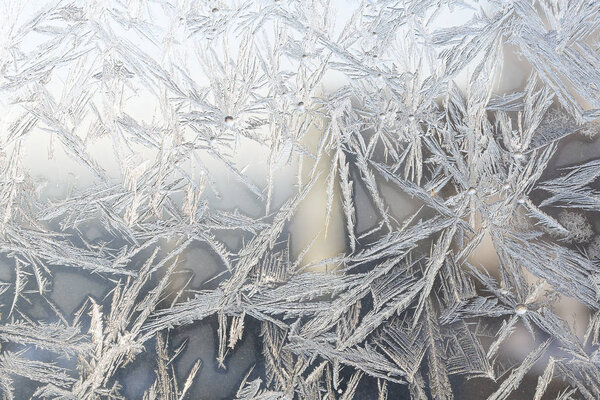 Frozen window glass