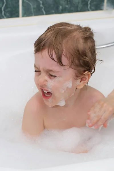 Child Four Years Bath Closeup — Stock Photo, Image