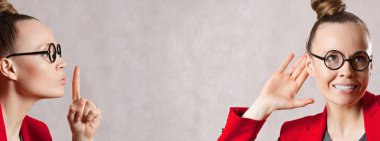 30 ila 40 yaşları arasında beyaz genç bayanlar. Portre