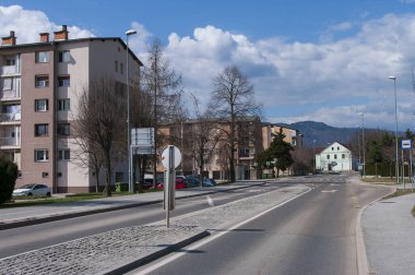 Karantina boş şehir, trafik yok, araba yok, insan yok. Evde kal..