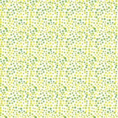 Kusursuz desenli noktalar, yeşil sarı daireler, yaz rengi arka plan, komik, konfeti.