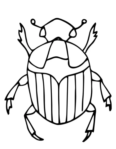 Esboço Bug Vetor Icon Easy Colorir Página Livro Para Crianças —  Vetores de Stock