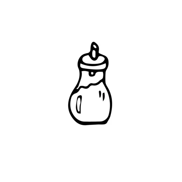 手描きの砂糖ボウル 落書きベクトルイラスト — ストックベクタ