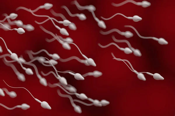 Spermier celler 3d utsmält illustration. — Stockfoto