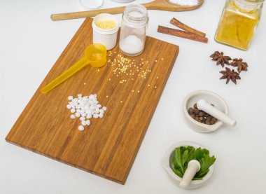 Cilt Bakımı kavramı. Ev yapımı kozmetik ve makyaj için malzemeler.