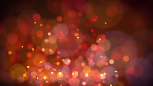 焦散景背景的红色和金色闪闪发光的火花和灯. — 图库照片