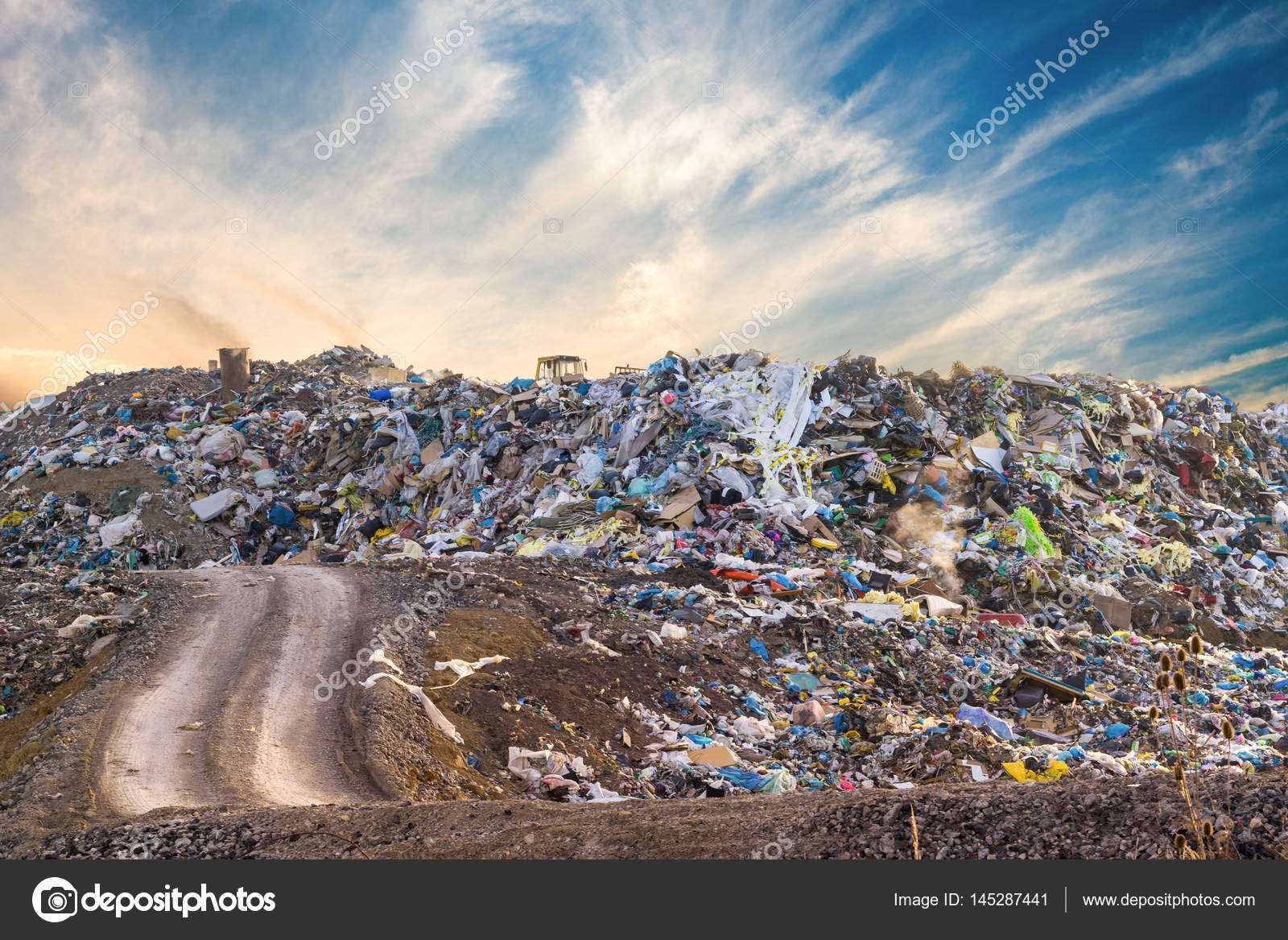 Garbage Pile In Trash Dump Or Landfill Pollution Concept Stock garbage-pile-in-trash-dump-or-landfill-pollution-concept-stock
