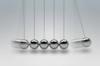 Newton beşik 3D render çizimi.