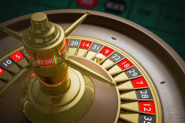 Casino rulet 3D render çizimi.
