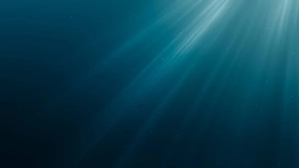 Sun light rays under water. 3D rendered illustration. — Stock Photo, Image