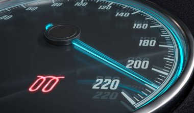 Glowplug uyarı araba panosunda ışık. 3D render illüstrasyon.