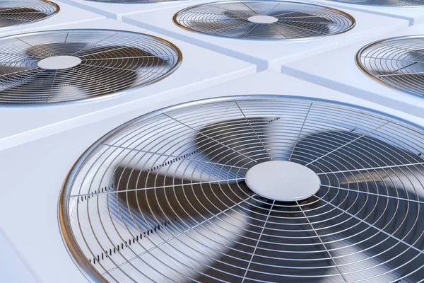 Hvac (Isıtma, havalandırma ve Klima Üniteleri 3D render çizimi).