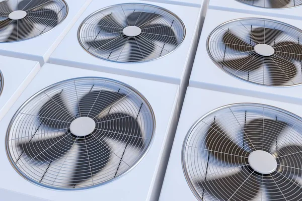 Eenheden van HVAC (Verwarming, ventilatie en air conditioning). 3D-gerenderde afbeelding. — Stockfoto