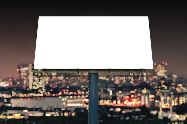 Large billboard against sky at night. 3D rendered illustration. — Stock Photo, Image