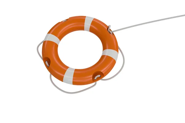 3D utsmält illustration av orange livbojen. Isolerad på vit — Stockfoto