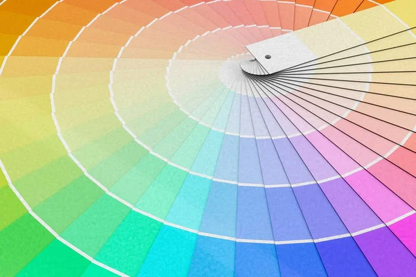 Tavolozza dei colori - guida dei campioni di vernice. Illustrazione resa 3D — Foto Stock