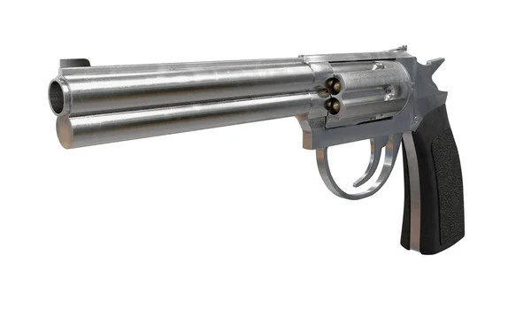 3D визуализация пистолета на белом фоне . — стоковое фото