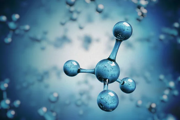 Science concept. Methane or Ammonium molecules. 3D rendered illu — Stock Photo, Image