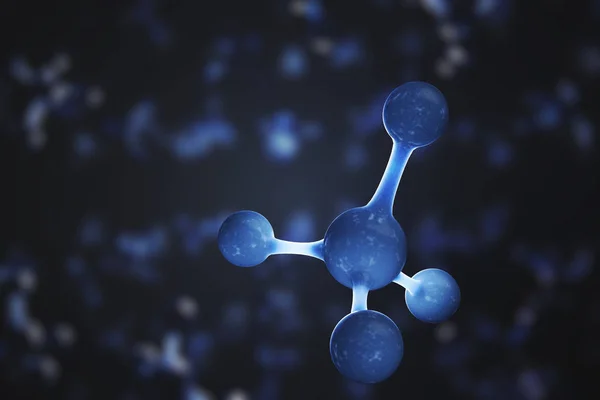 Molécules de méthane ou d'ammonium. Concept scientifique. 3D rendu illu — Photo