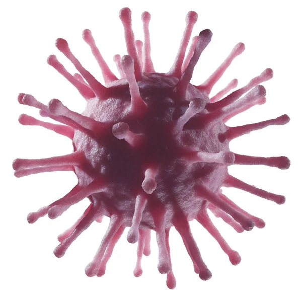 Virus de la gripe aislado sobre fondo blanco. Ilustración 3D renderizada —  Fotos de Stock