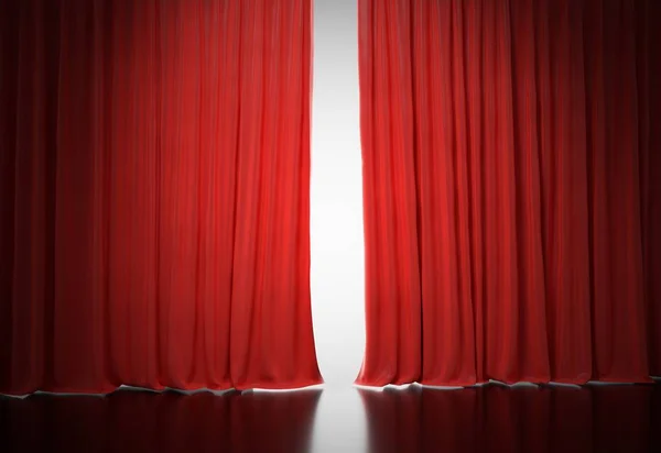 Яскраве Світло Сяє Червоними Шторами Театрі Ілюстрація — стокове фото
