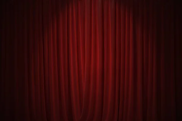 劇場の背景に赤のカーテン レンダリングされた図 — ストック写真
