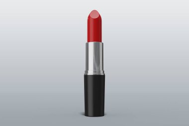 Kırmızı ruj. Güzellik ve moda kavramı. 3D render illustrati