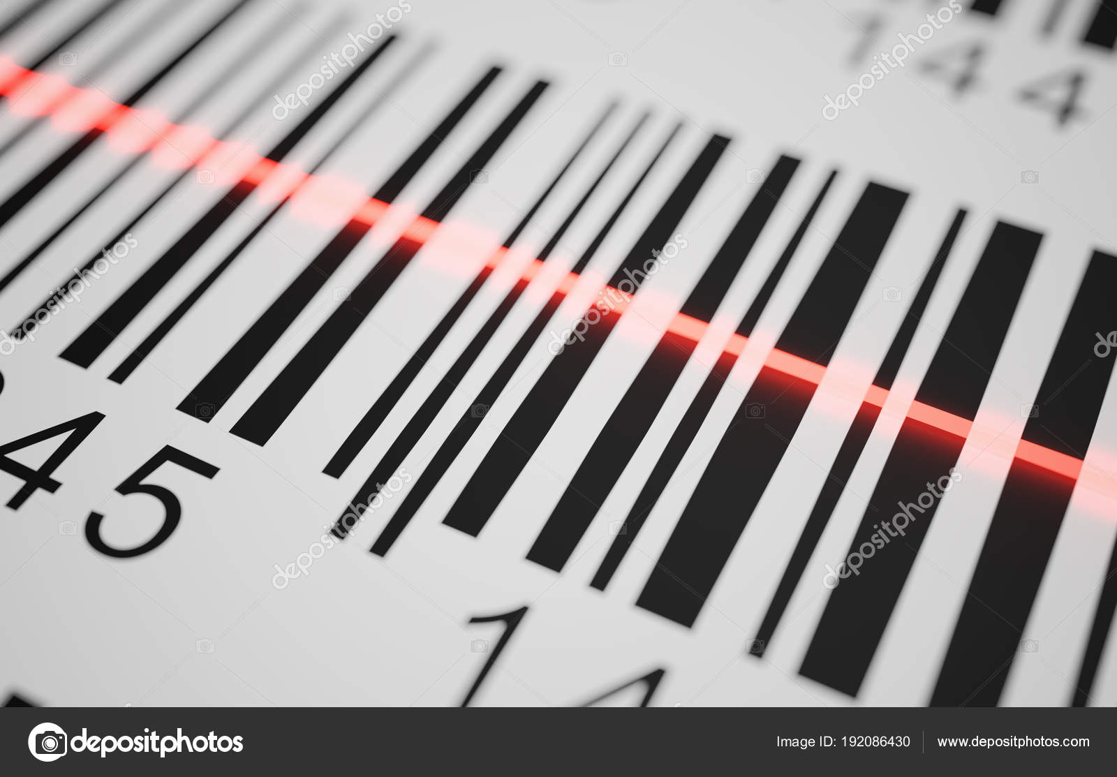 Vue Rapprochée Sur Laser Rouge Est La Numérisation étiquette