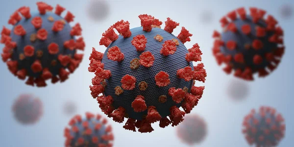 Många Patogena Virus Som Orsakar Infektion Återgiven Illustration — Stockfoto
