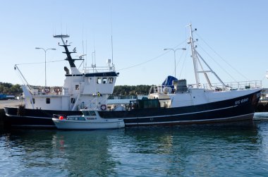 Gothenburg Harbour bir büyük balıkçı teknesi 