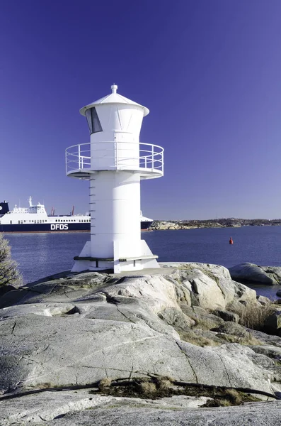 One lighthouse on sweden west-coast Stock Picture