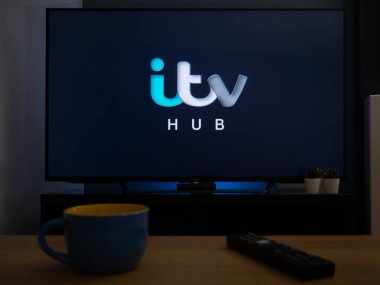 İngiltere, Mart 2020: TV Televizyonu ITV Hub logosu